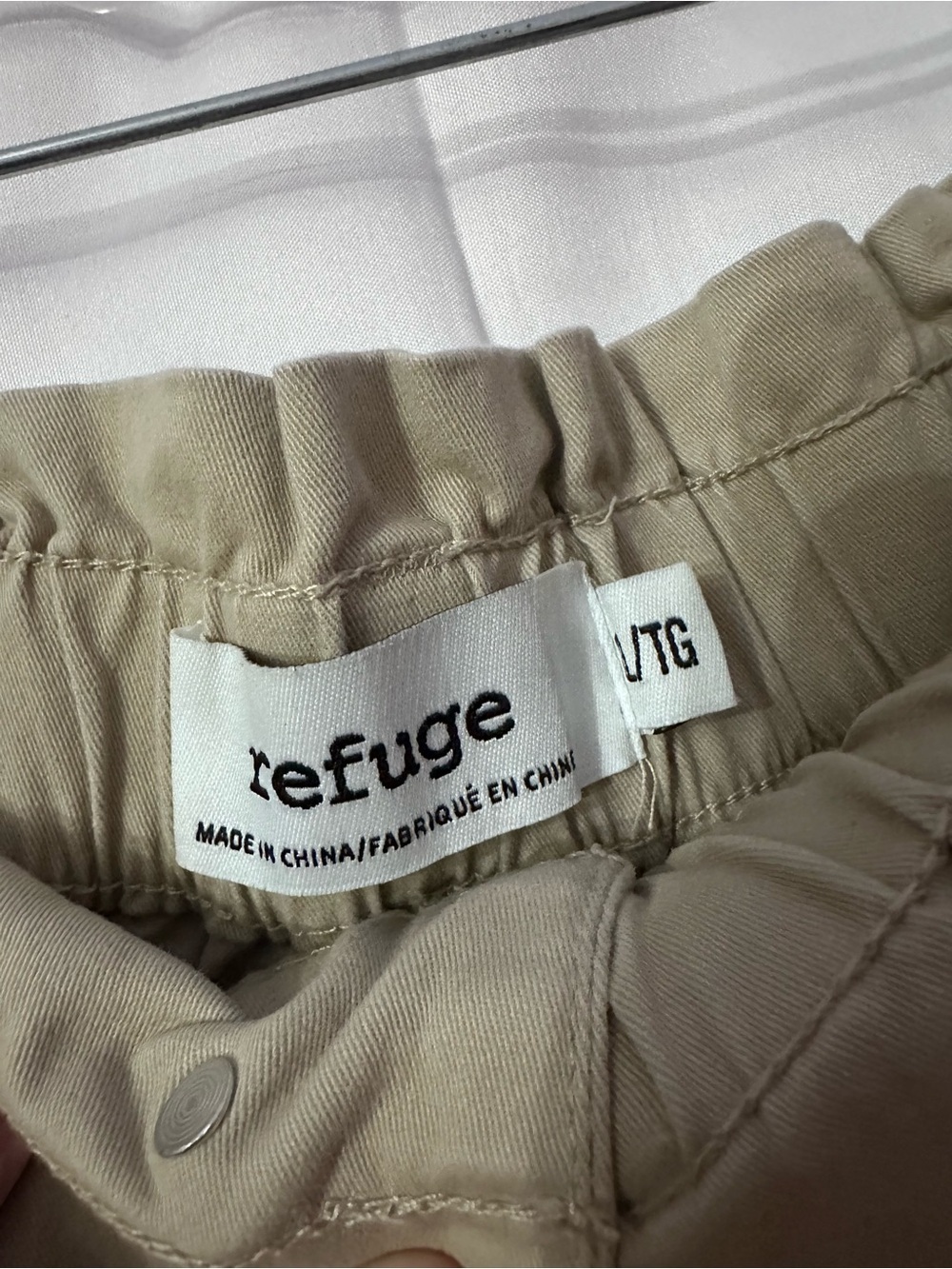 refuge High-Waist Paperbag Tie-Belt Shorts - Taupe - Picture 4 of 5